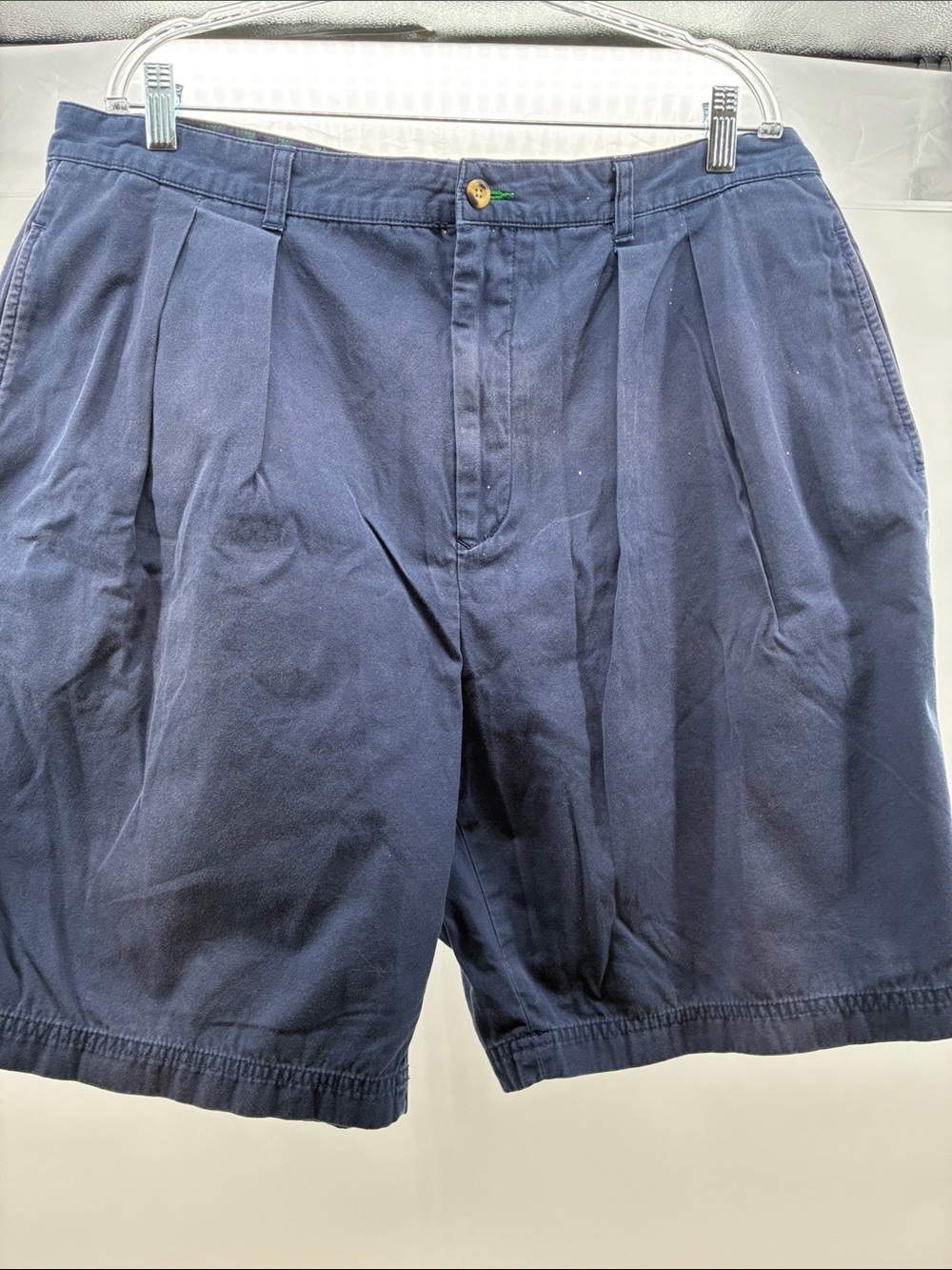 Tommy Hilfiger Navy Flat-Front Pleated Men's Shorts